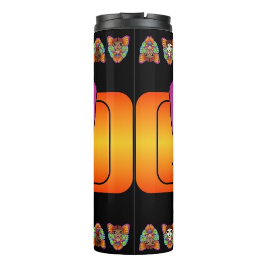 Grote ogen en vlindervleugels thermosbeker (Achterkant)
