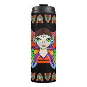 Grote ogen en vlindervleugels thermosbeker (Voorkant)