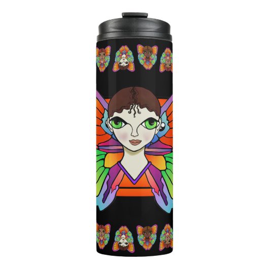 Grote ogen en vlindervleugels thermosbeker (Voorkant)