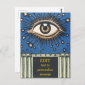 Grote ogen personaliseren, tekst wijzigen briefkaart (Voorkant / Achterkant)