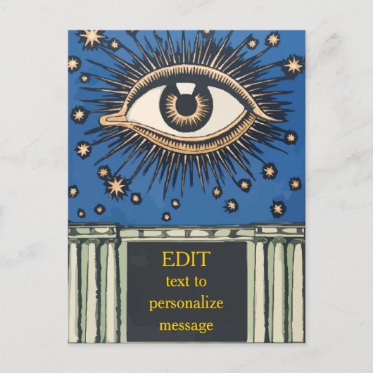 Grote ogen personaliseren, tekst wijzigen briefkaart (Voorkant)