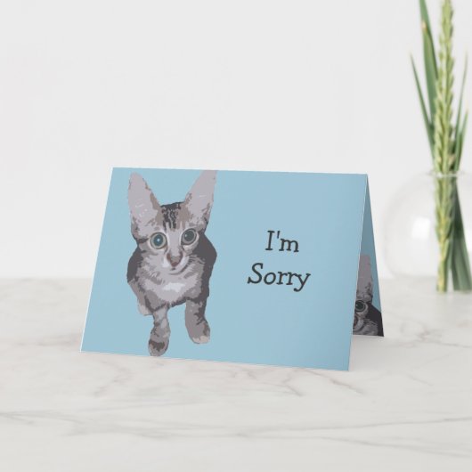 Grote Ogen Sorry Kitty Kaart (Voorkant)