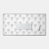 Grote ogen vogels wit bureaumat (Keyboard & Muis)