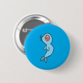 Grote Ogen Zeehond Knop Ronde Button 5,7 Cm (Voorkant /achterkant)