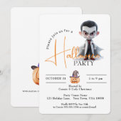 GROTE OGIGE DRACULA, HALLOWEENPARTY KAART (Voorkant / Achterkant)