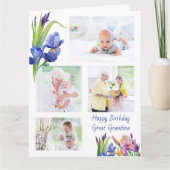 Grote Oma 4 Foto Lente Bloemen Verjaardag Kaart (Voorkant)