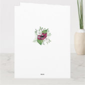 Grote Oma 4 Foto Magenta Anemone Verjaardag Kaart (Achterkant)