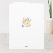 Grote Oma 4 Foto Perzik Geel Bloemen Verjaardag Kaart (Achterkant)