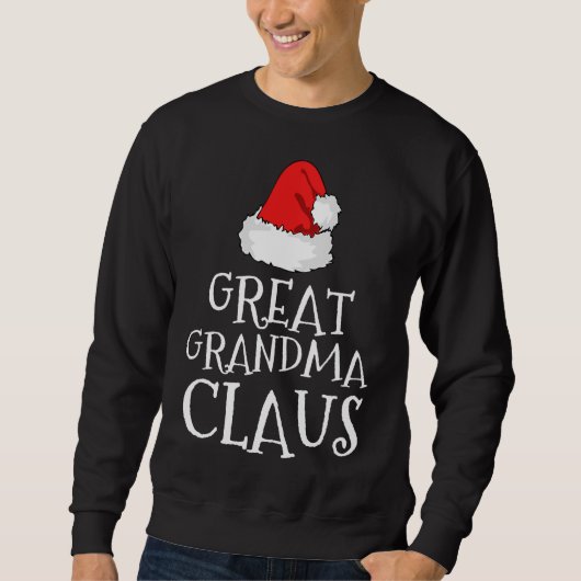 Grote Oma Claus Kerst Pet Familie Matching Trui (Voorkant)