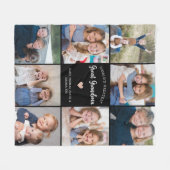Grote Oma Gepersonaliseerde Fotocollage Modern Fleece Deken (Voorkant (Horizontaal))