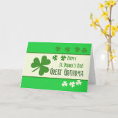 Grote oma Happy St. Patrick's Day Kaart (Gele Bloem)