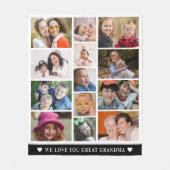 Grote oma hou van je 13 foto collage fleece deken (Voorkant)