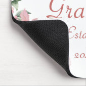 Grote Oma Jaar Opgericht Custom Roze Rozen Muismat (Hoek)