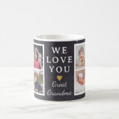 Grote Oma Kleinkinderen 4 Fotocollage Koffiemok (Center)