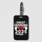 Grote oma laden 2025 zwangerschap aankondiging bagagelabel (Voorkant (verticaal))