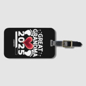 Grote oma laden 2025 zwangerschap aankondiging bagagelabel (Voorkant (horizontaal))