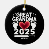 Grote oma laden 2025 zwangerschap aankondiging keramisch ornament (Voorkant)