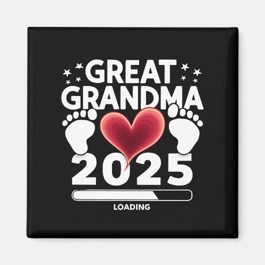 Grote oma laden 2025 zwangerschap aankondiging magneet (Voorkant)