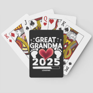 Grote oma laden 2025 zwangerschap aankondiging pokerkaarten
