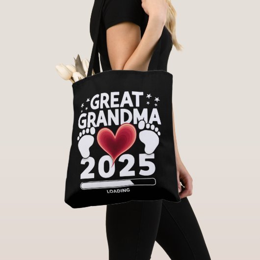 Grote oma laden 2025 zwangerschap aankondiging tote bag (Dichtbij)