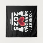 Grote oma laden 2025 zwangerschap aankondiging wandkleed (Voorkant (horizontaal))