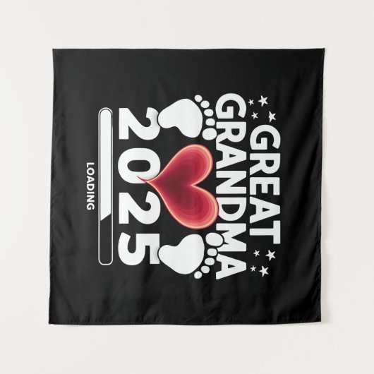Grote oma laden 2025 zwangerschap aankondiging wandkleed (Voorkant (horizontaal))