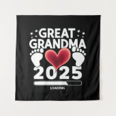 Grote oma laden 2025 zwangerschap aankondiging wandkleed (Voorkant)