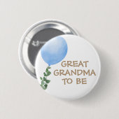 Grote oma om Blue Balloon Baby shower te zijn Ronde Button 5,7 Cm (Voorkant /achterkant)