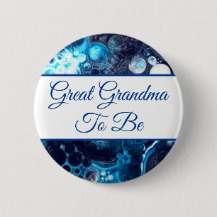 Grote oma om te worden Baby shower van jongen Ronde Button 5,7 Cm
