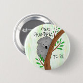 Grote oma om te worden | Koala-Baby shower Ronde Button 5,7 Cm (Voorkant /achterkant)