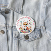 Grote oma om te zijn | Baby Fox Baby shower Ronde Button 7,6 Cm (In situ)