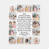 Grote Oma Opa Gedicht Custom 14 Foto Collage Fleece Deken (Voorkant)