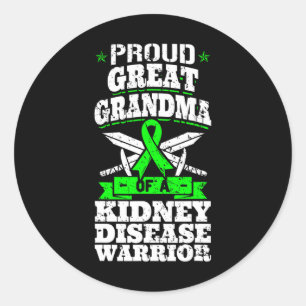 Grote oma van een nierziekte krijger renale CK Ronde Sticker