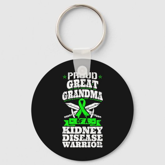 Grote oma van een nierziekte krijger renale CK Sleutelhanger (Voorkant)