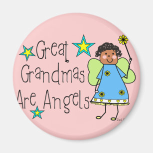 Grote oma's zijn Angels Gifts (Afro-Amerikaans) Magneet