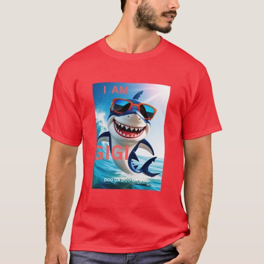 Grote oma's zijn grote haaienaanval Gigi T-shirt (Voorkant)