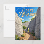 Grote Omheining Zimbabwe Briefkaart (Voorkant / Achterkant)