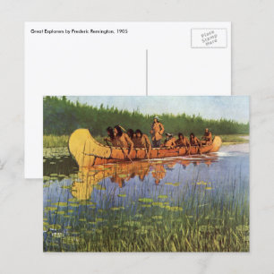 Grote Ontdekkingsreizigers door Remington, Oude Pi Briefkaart