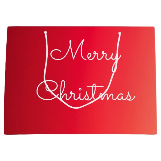 Grote Ontwerper Kerstcadeau Canvas tas Groot Cadeauzakje (Voorkant)