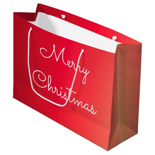 Grote Ontwerper Kerstcadeau Canvas tas Groot Cadeauzakje (Voorkant Gekanteld)