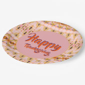 Grote Ontwerper Thanksgiving Papieren Decor Bordje (Gekanteld)