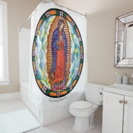 Grote Onze dame van Guadalupe White Douchegordijn