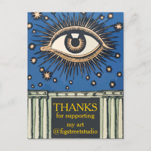 Grote Oog Bedankt, tekst bewerken Briefkaart