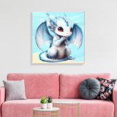 Grote Oog Draak Canvas Afdruk (Insitu (Woonkamer))