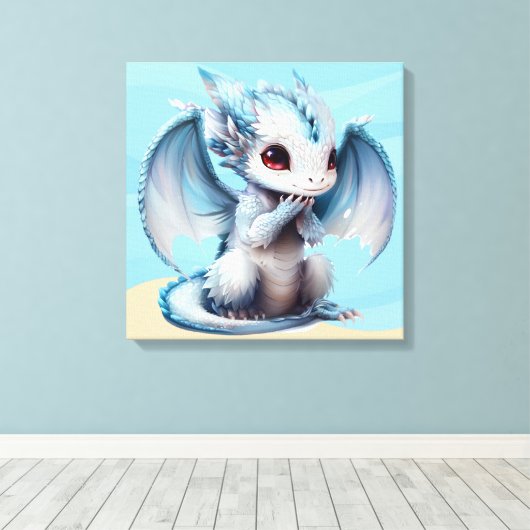 Grote Oog Draak Canvas Afdruk (Insitu (Houten vloer))