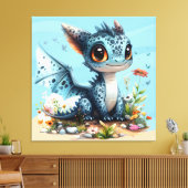 Grote Oog Draak Canvas Afdruk (Insitu (Woonkamer))