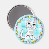 Grote Oog Kitten Kat Magneet (Voorkant / Achterkant)
