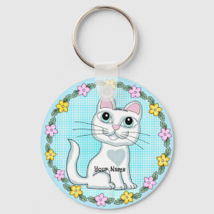 Grote Oog Kitten Kat Sleutelhanger
