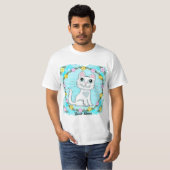 Grote Oog Kitten Kat T-shirt (Voorkant volledig)