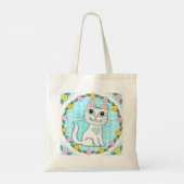 Grote Oog Kitten Kat Tote Bag (Achterkant)